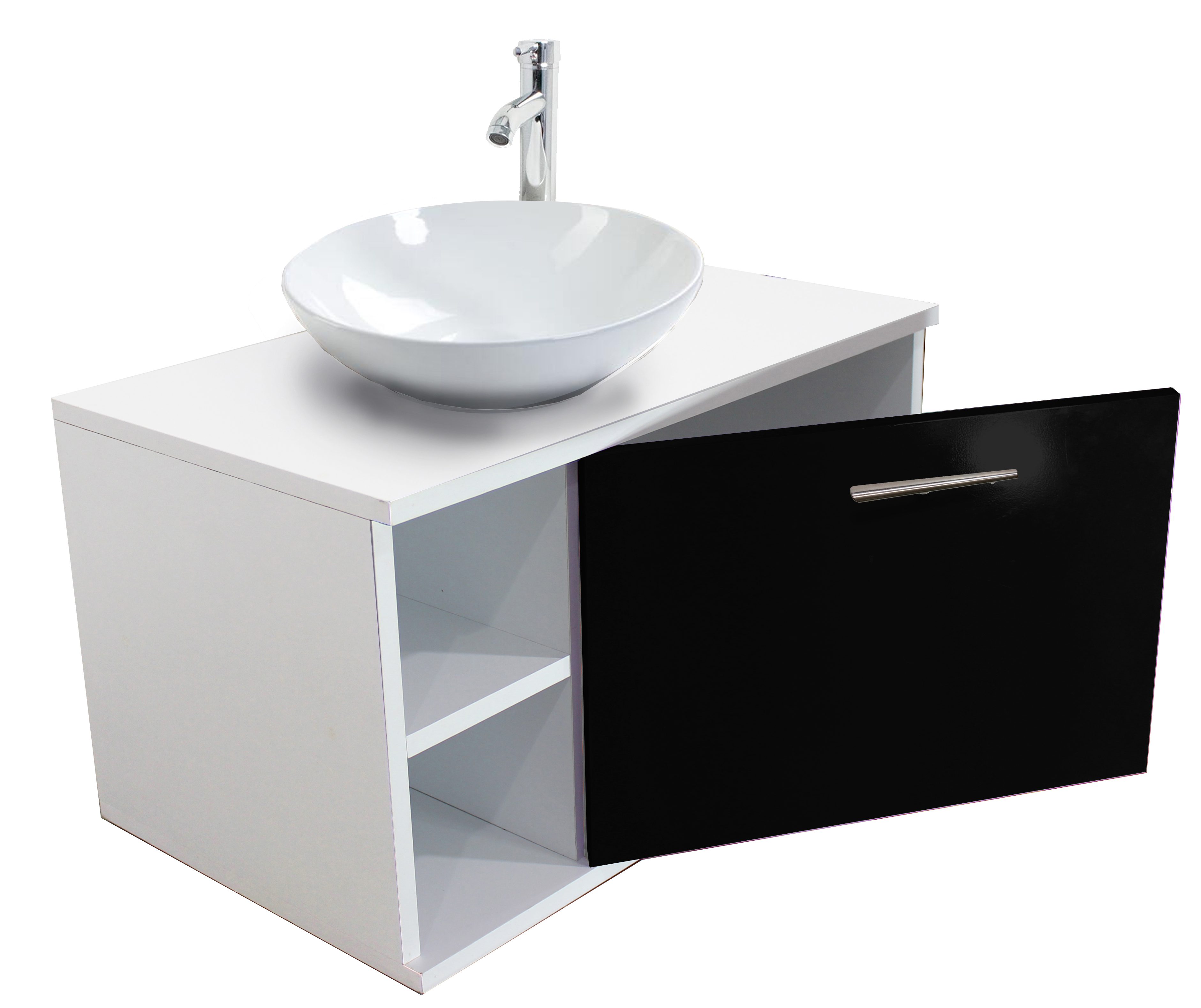 Gabinete de Baño con Monomando Negro