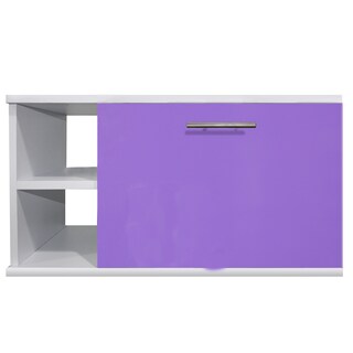 Foto 4 | Gabinete de Baño Moderno Ensamblado MDF Elegante Vinil Morado