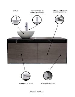 Foto 6 | Gabinete 11 para Baño con Ovalin y Monomando