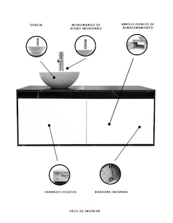 Foto 6 | Gabinete 11 para Baño con Ovalin y Monomando