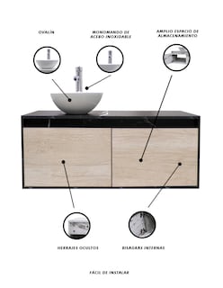 Foto 6 | Gabinete 11 para Baño con Ovalin y Monomando