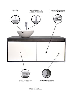 Foto 6 | Gabinete 11 para Baño con Ovalin y Monomando