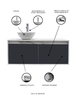 Foto 6 | Gabinete 11 para Baño con Ovalin y Monomando