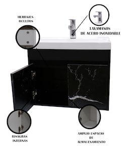 Foto 6 | Gabinete 13 Flotante para Baño con Lavabo y Monomando
