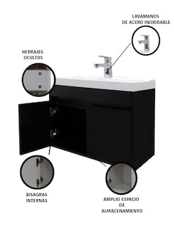 Foto 6 | Gabinete 13 Flotante para Baño con Lavabo Y Monomando