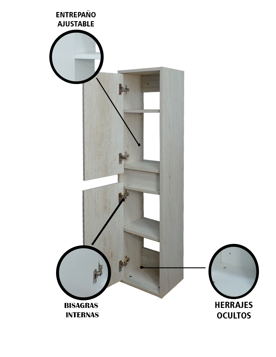 Foto 7 pulgar | Gabinete Multiusos Beige para Baño