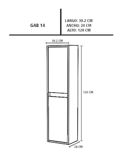 Foto 8 | Gabinete Multiusos Gris para Baño