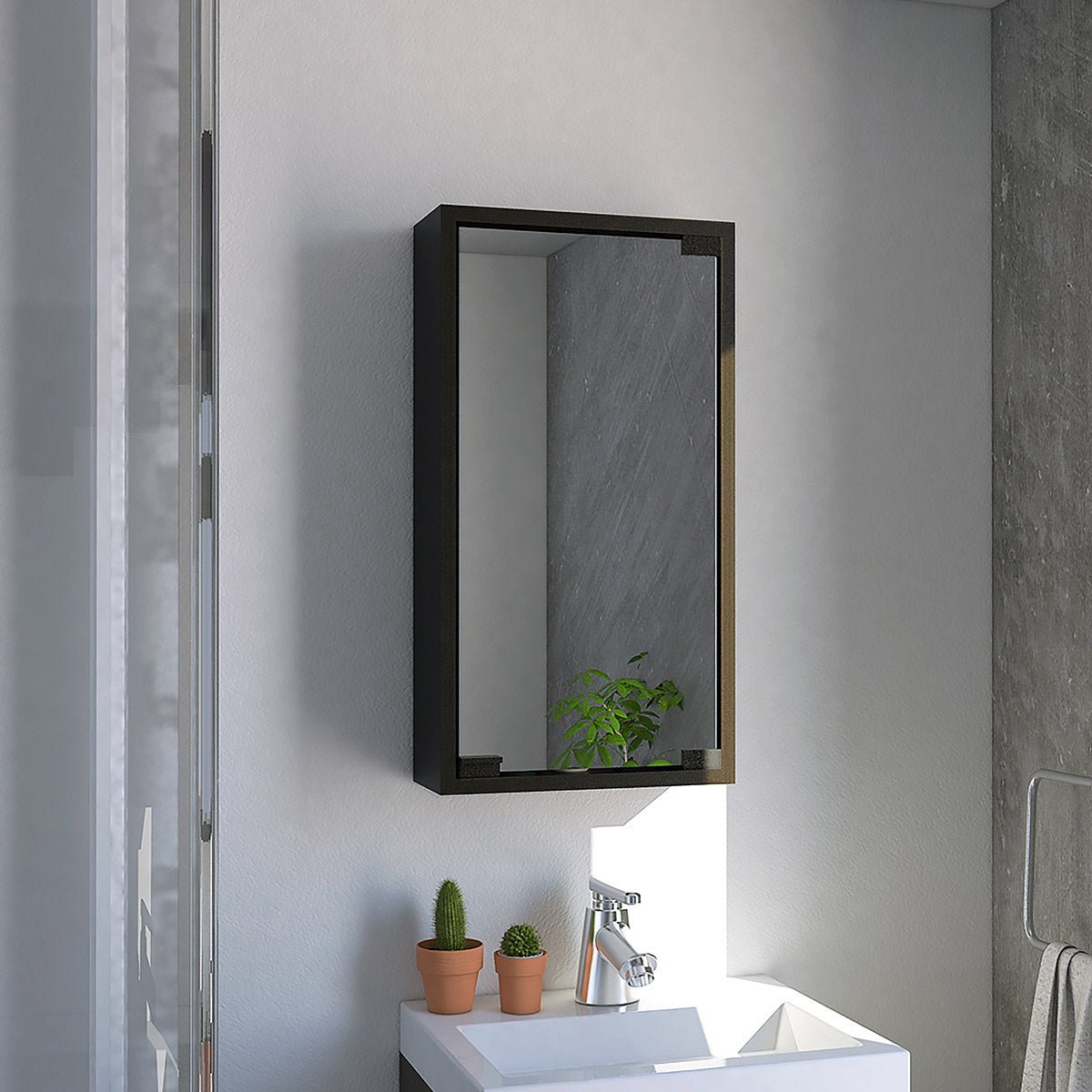 Foto 1 | Gabinete de Baño Merlo Color Wengue con Espejo