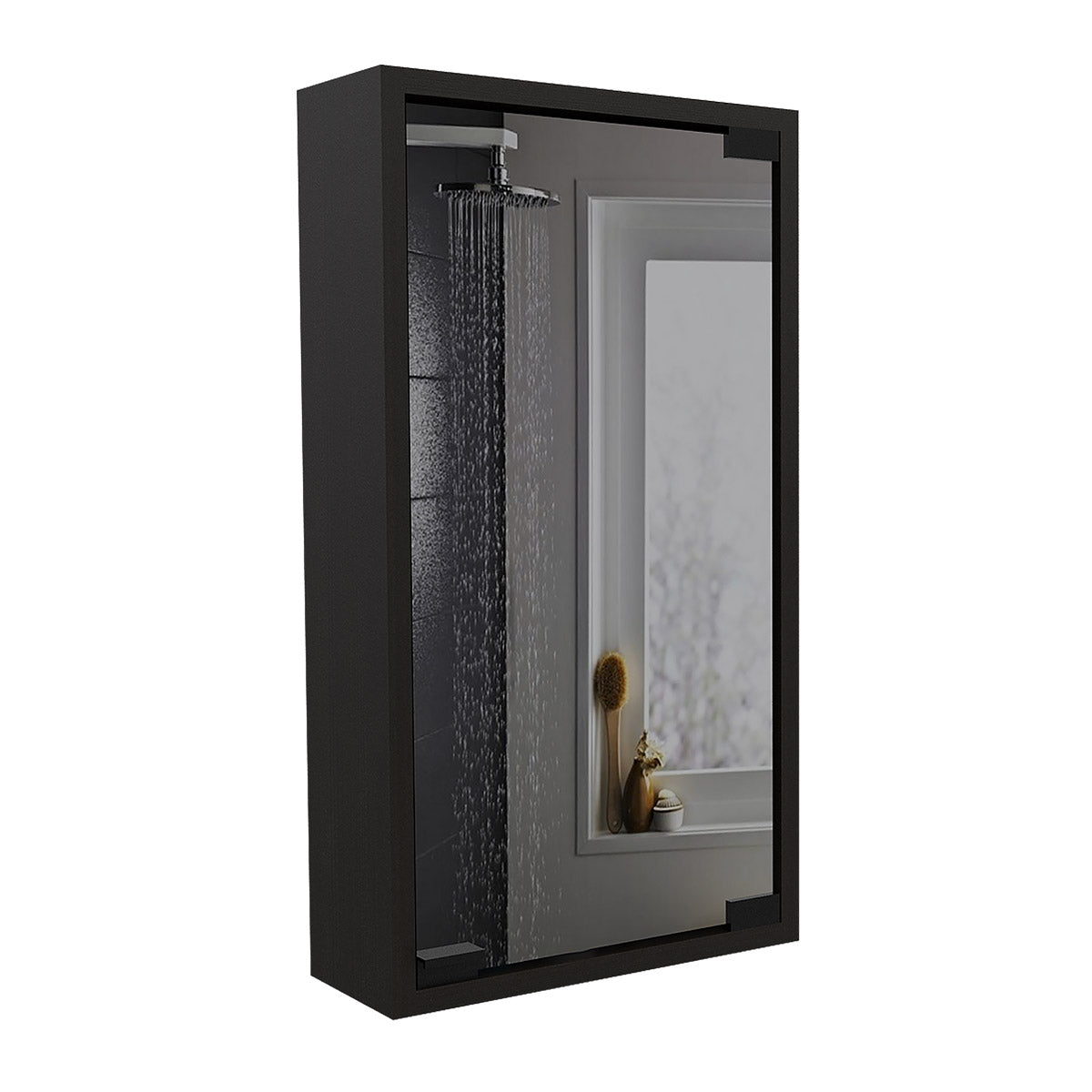 Foto 4 pulgar | Gabinete de Baño Merlo Color Wengue con Espejo