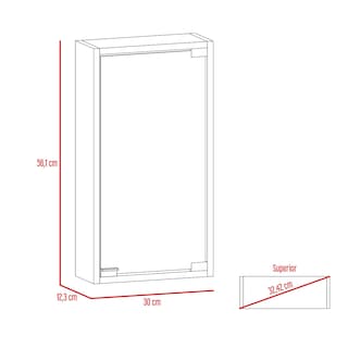 Foto 7 | Gabinete de Baño Merlo Color Wengue con Espejo