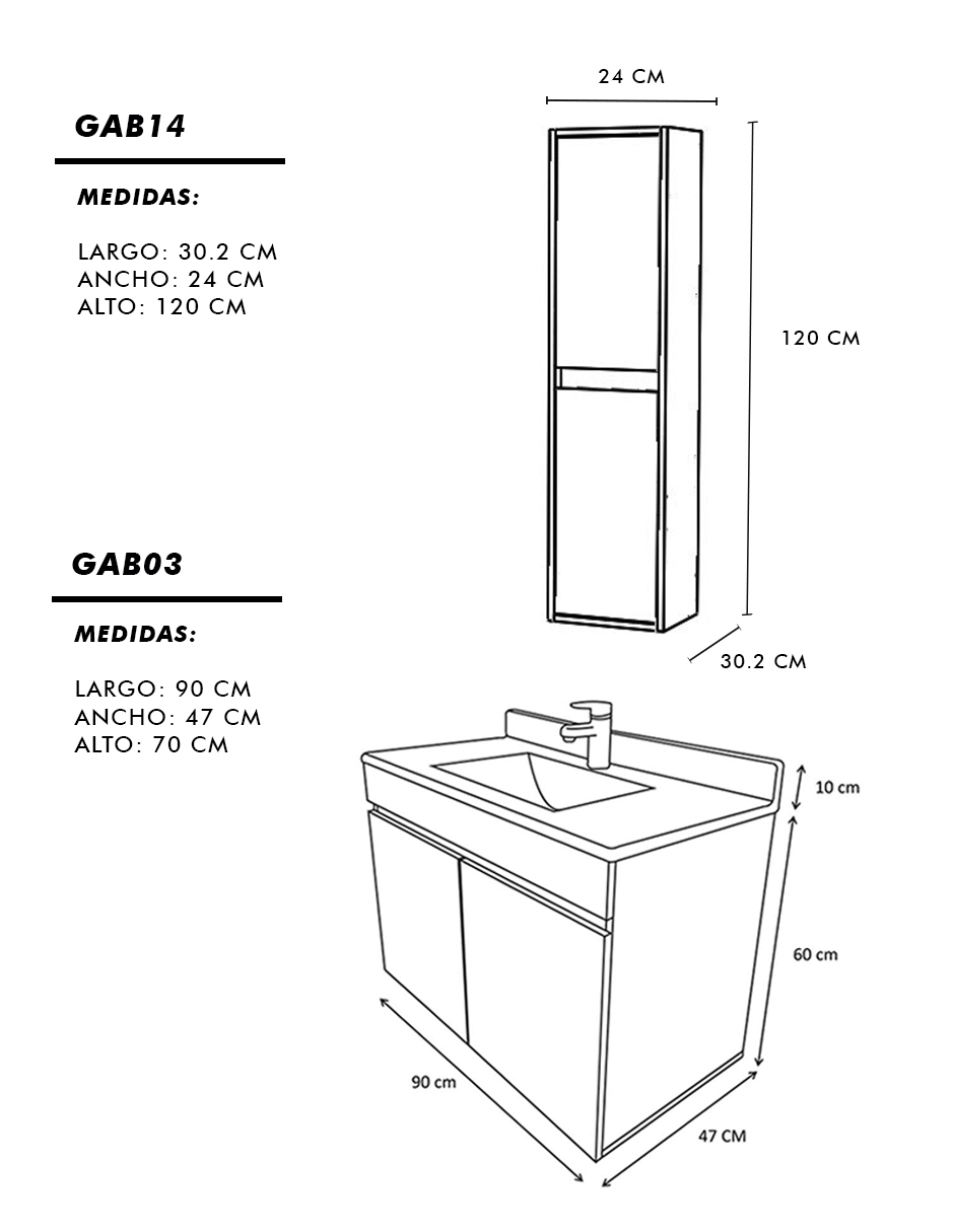 Foto 5 | Gabinete para Lavamanos con Organizador Gris