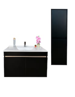 Foto 1 | Gabinete para Lavamanos con Organizador Negro