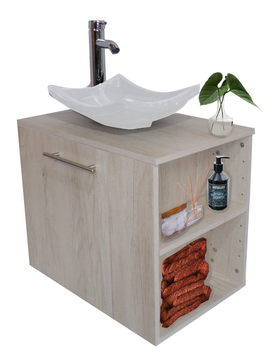 Foto 5 pulgar | Gabinete para Baño con Almacenamiento Beige 2 Piezas