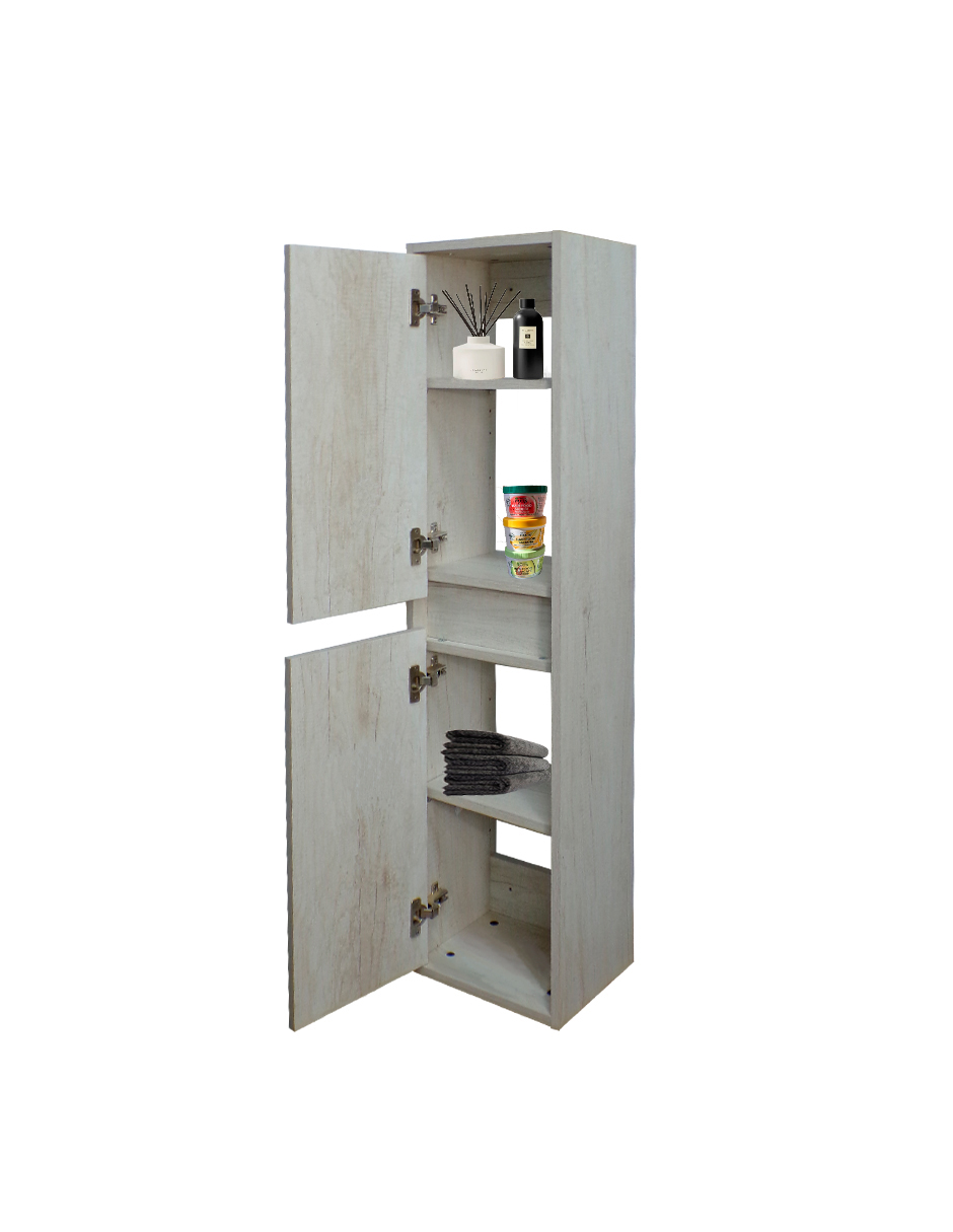 Foto 5 | Gabinete para Baño con Almacenamiento Beige 2 Piezas