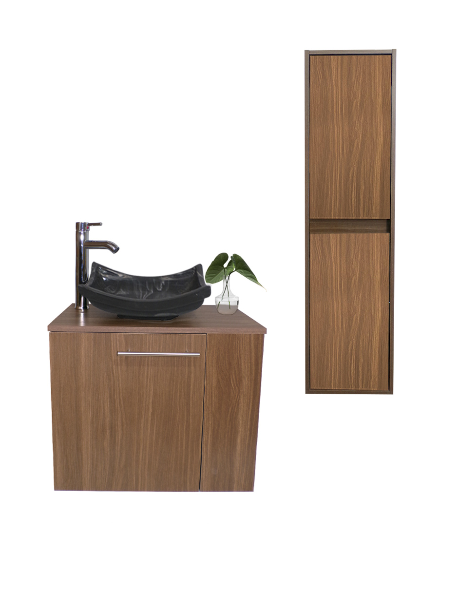 Gabinete para Baño con Almacenamiento Marrón 2 Piezas