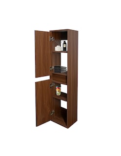 Foto 4 | Gabinete para Baño con Almacenamiento Marrón 2 Piezas