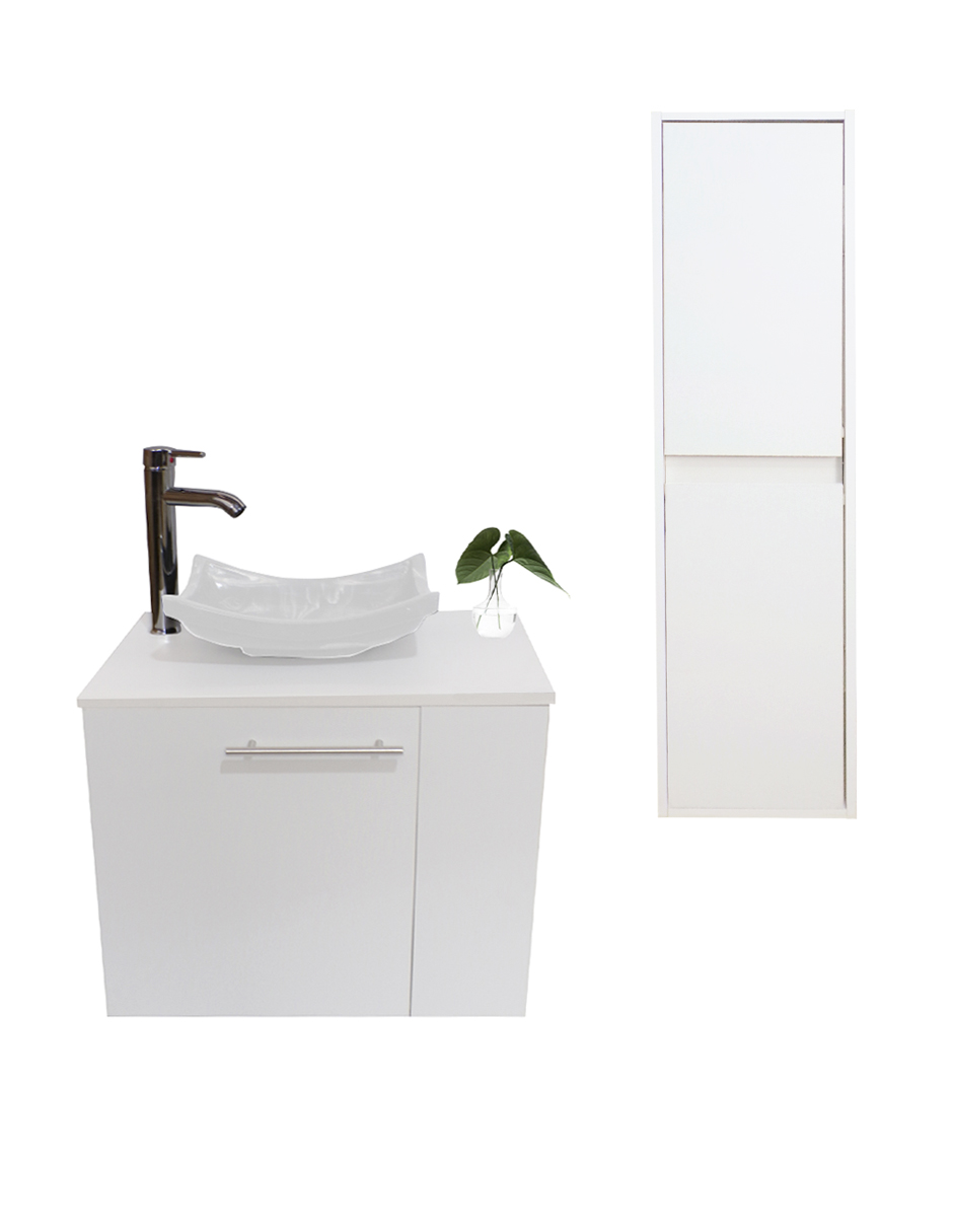 Foto 2 pulgar | Gabinete para Baño con Almacenamiento Blanco 2 Piezas