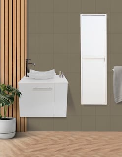 Foto 2 | Gabinete para Baño con Almacenamiento Blanco 2 Piezas