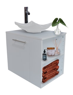 Foto 3 | Gabinete para Baño con Almacenamiento Blanco 2 Piezas