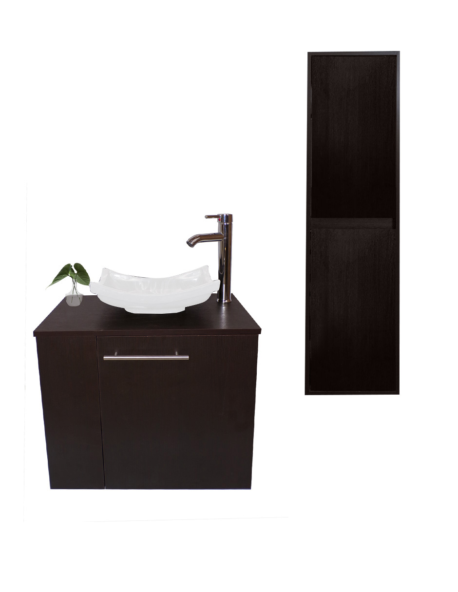 Gabinete para Baño con Almacenamiento Marrón 2 Piezas