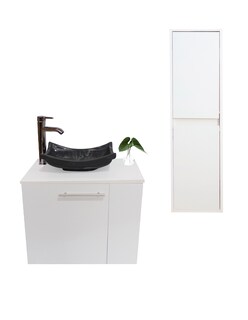 Foto 1 | Gabinete para Baño con Almacenamiento Blanco 2 Piezas