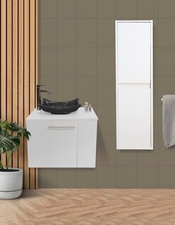 Foto 2 | Gabinete para Baño con Almacenamiento Blanco 2 Piezas