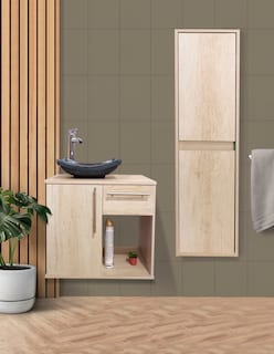 Foto 2 | Combo De Gabinete para Baño con Lavamanos Y Monomando + Gabinete De Almacenamiento Jacquemart