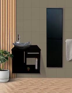 Foto 2 | Combo De Gabinete Para Baño Con Lavamanos Y Monomando + Gabinete De Almacenamiento Jacquemart