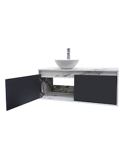 Foto 3 | Combo de Gabinete para Baño Con Ovalín y Monomando más Gabinete de Almacenamiento Esbly