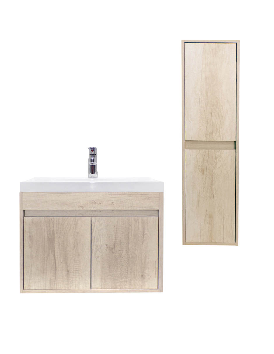 Combo de Gabinete de Baño con Lavamanos y Monomando + Gabinete de Almacenamiento Bourdelle