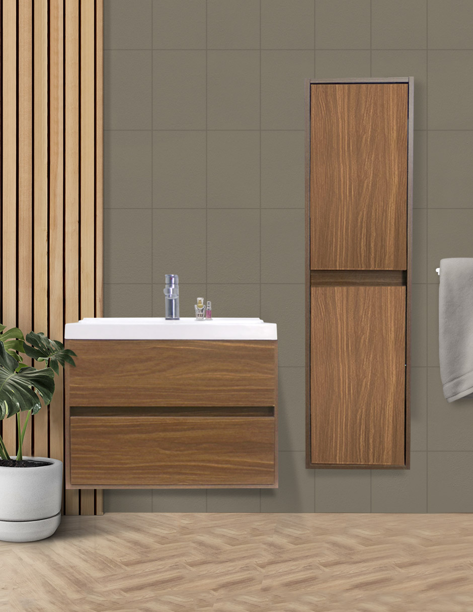 Foto 2 | Gabinete de Baño con Lavamanos y Monomando + Mueble de Almacenamiento Lorette