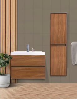 Foto 2 | Gabinete de Baño con Lavamanos y Monomando + Mueble de Almacenamiento Lorette