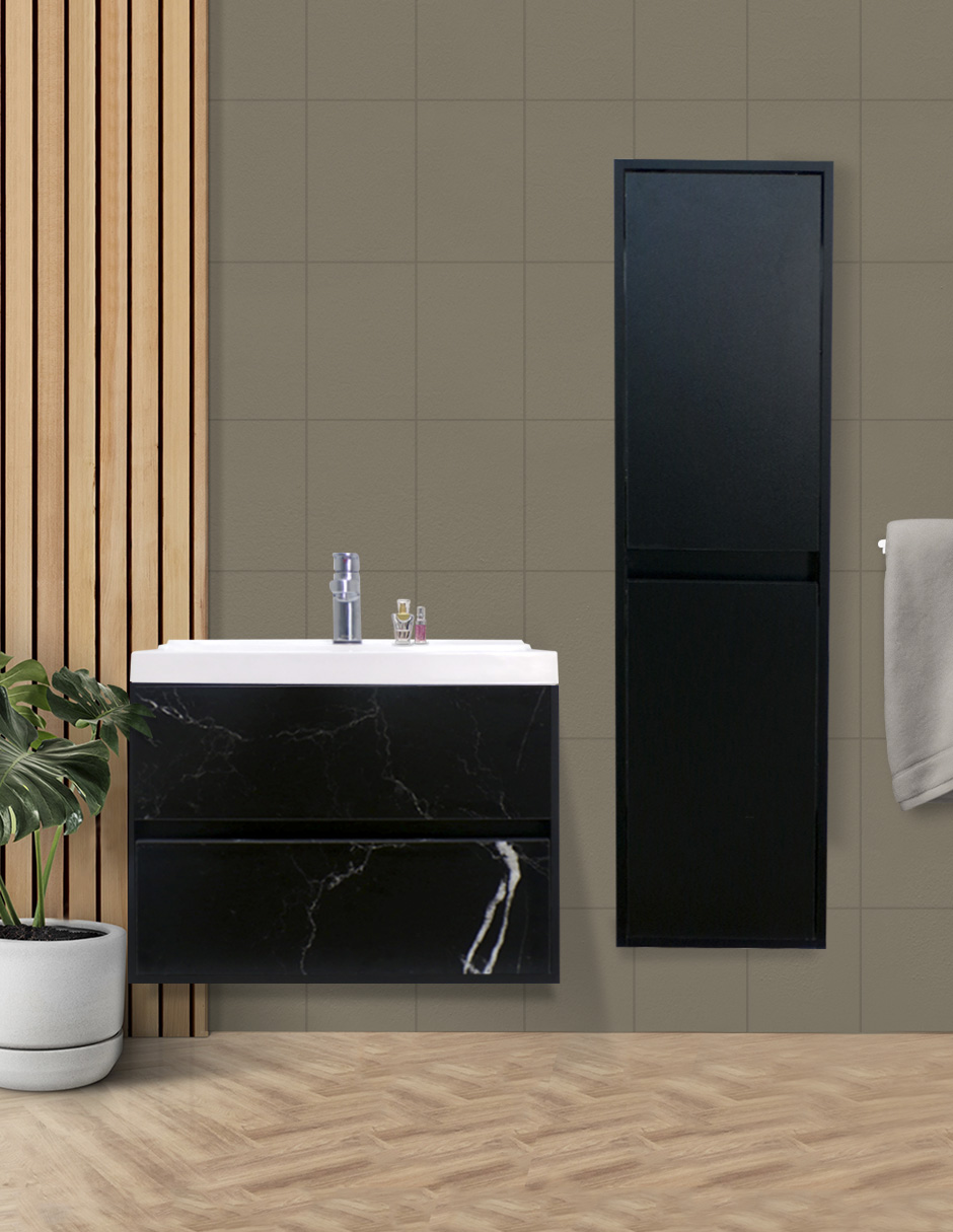 Foto 3 pulgar | Gabinete de Baño con Lavamanos y Monomando + Mueble de Almacenamiento Lorette