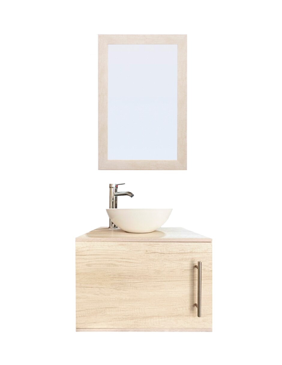 Gabinete para Baño con Ovalín y Espejo Decorativo Decomobil Zúrich $4,079