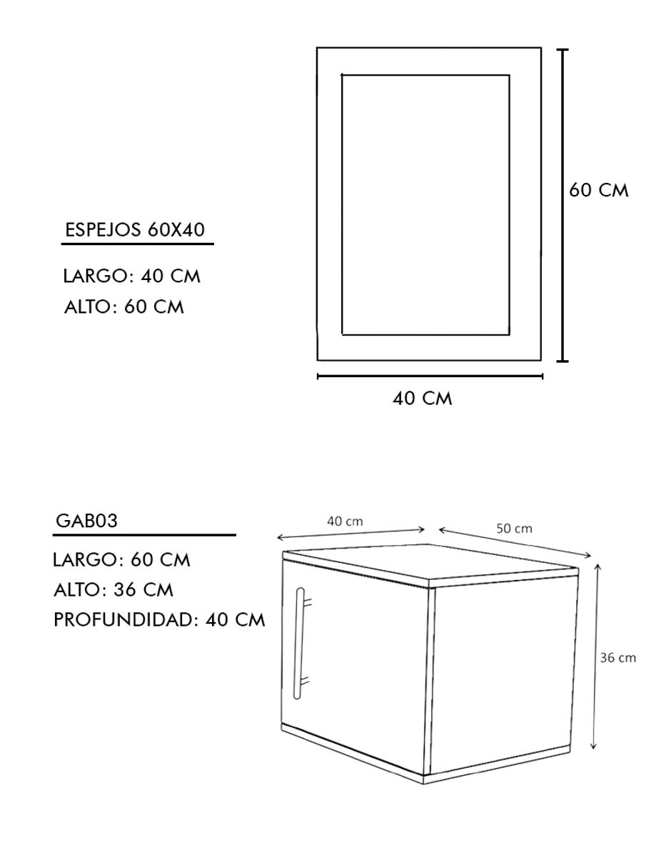 Foto 6 | Gabinete Para Baño Con Ovalin Y Espejo Decorativo Decomobil Zúrich