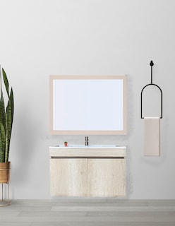 Foto 2 | Gabinete para Baño con Lavabo y Espejo Decorativo Decomobil Lucerna