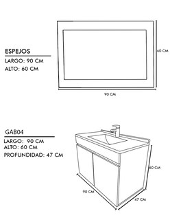 Foto 6 | Gabinete para Baño con Lavabo y Espejo Decorativo Decomobil Lucerna