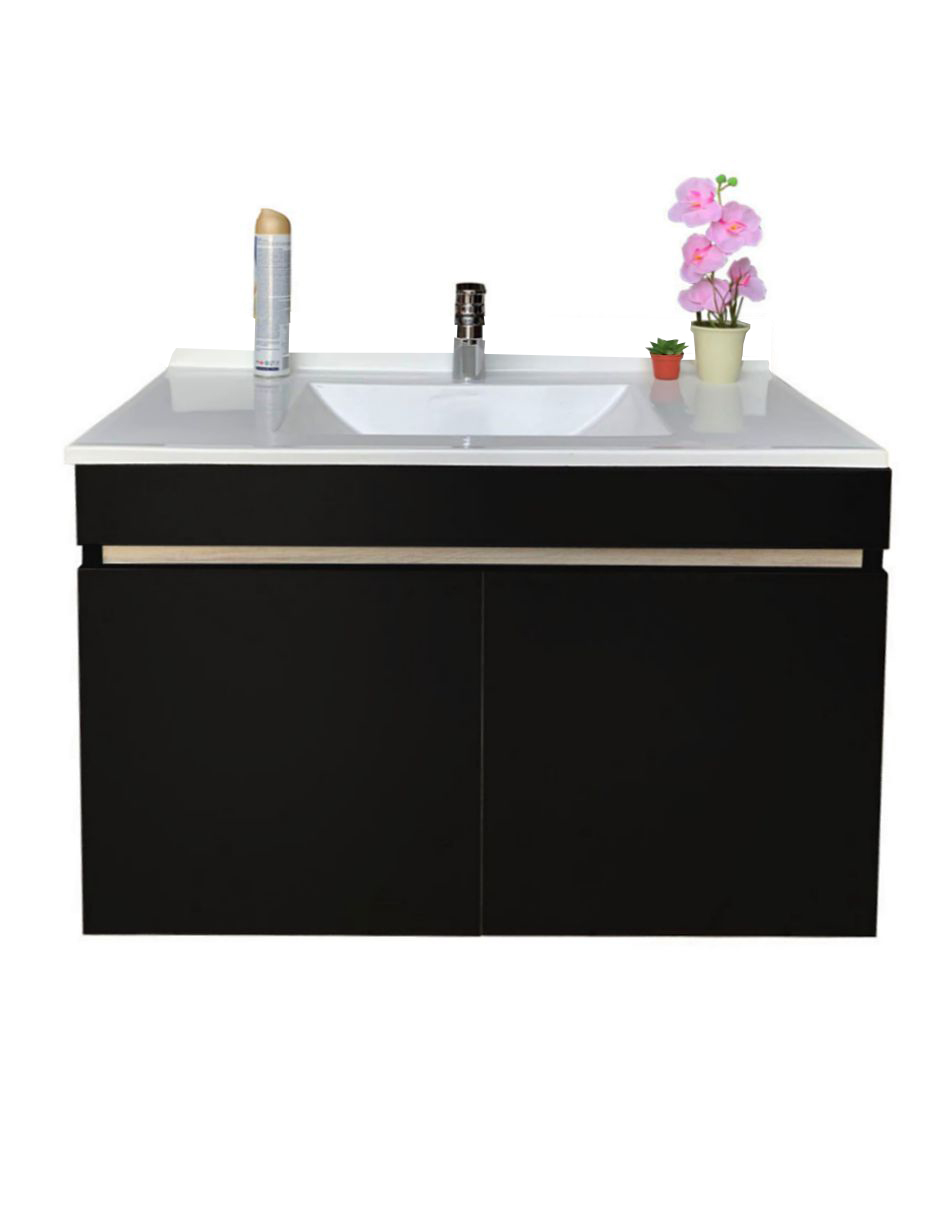 Foto 5 pulgar | Gabinete para Baño con Lavabo y Espejo Decorativo Decomobil Lucerna Negro