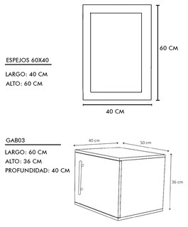 Foto 6 | Gabinete para Baño con Ovalín y Espejo Decorativo Decomobil Zúrich