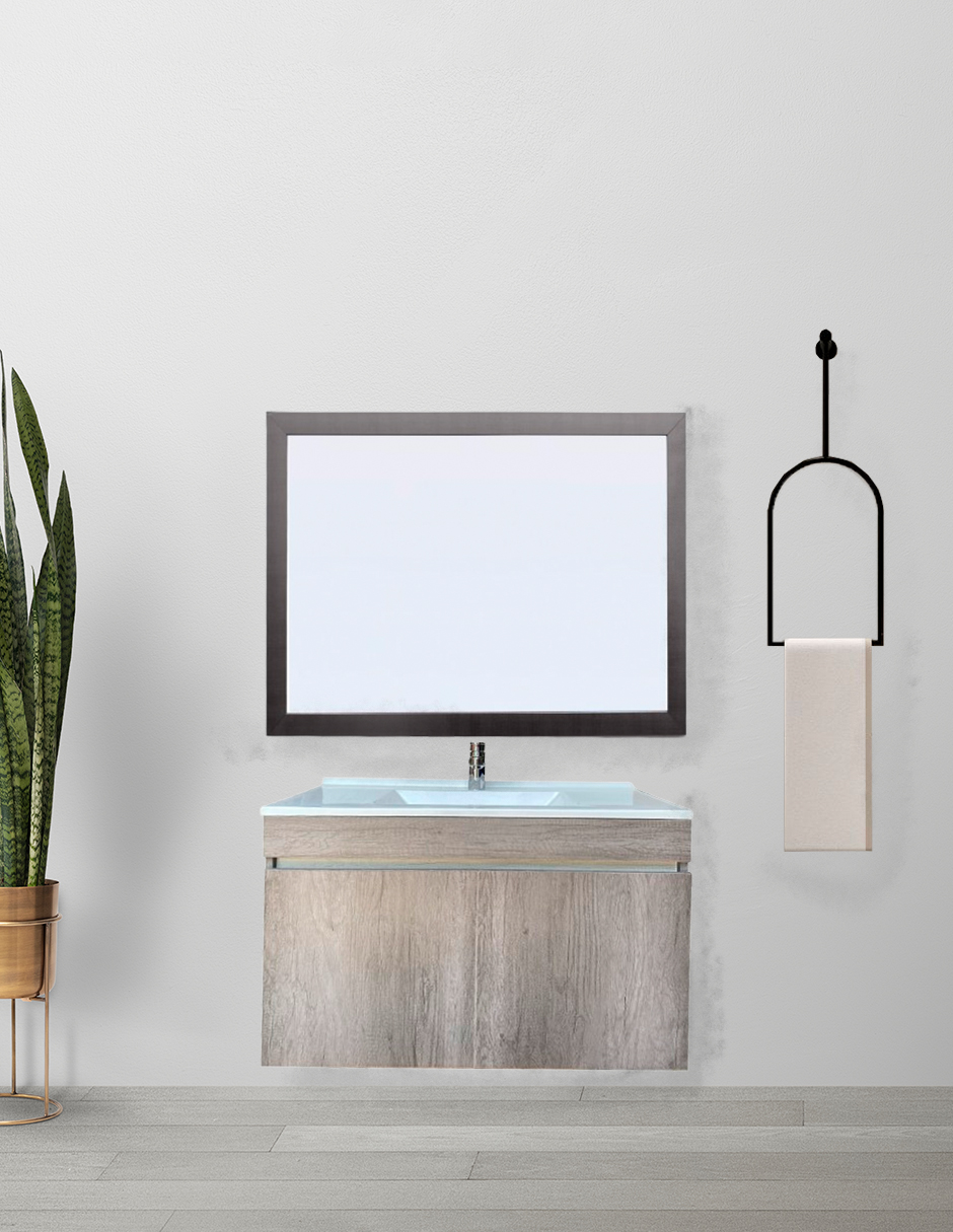 Foto 2 | Gabinete para Baño con Lavabo y Espejo Decorativo Decomobil Lucerna