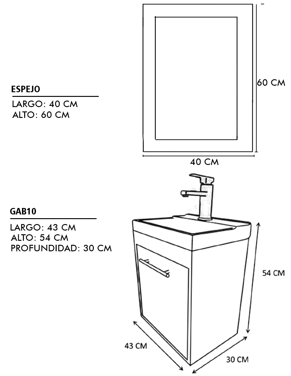 Foto 6 | Gabinete con Lavabo y Espejo Decomobil para Baño