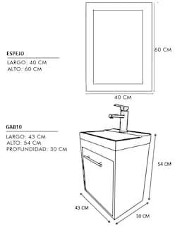 Foto 6 | Gabinete con Lavabo y Espejo Decomobil para Baño