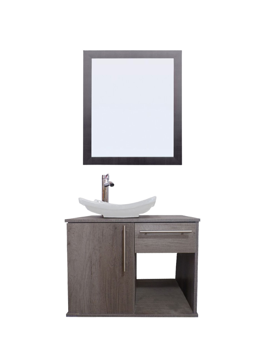 Gabinete para Baño con Lavabo Y Espejo Decorativo Decomobil Soleura