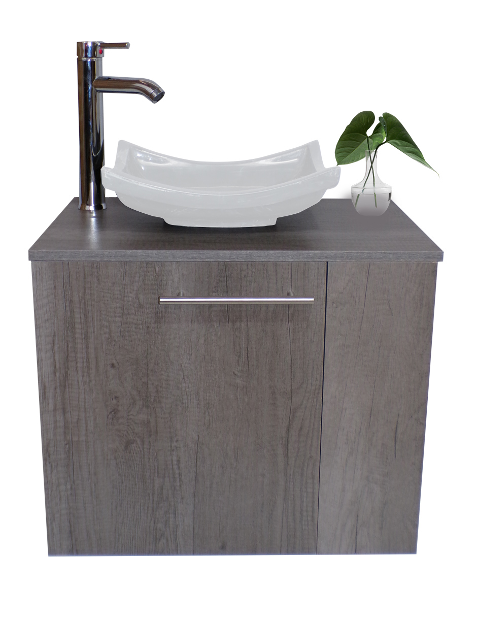 Foto 4 pulgar | Gabinete Para Baño Con Lavabo Y Espejo Decorativo 60x50cm Vernier