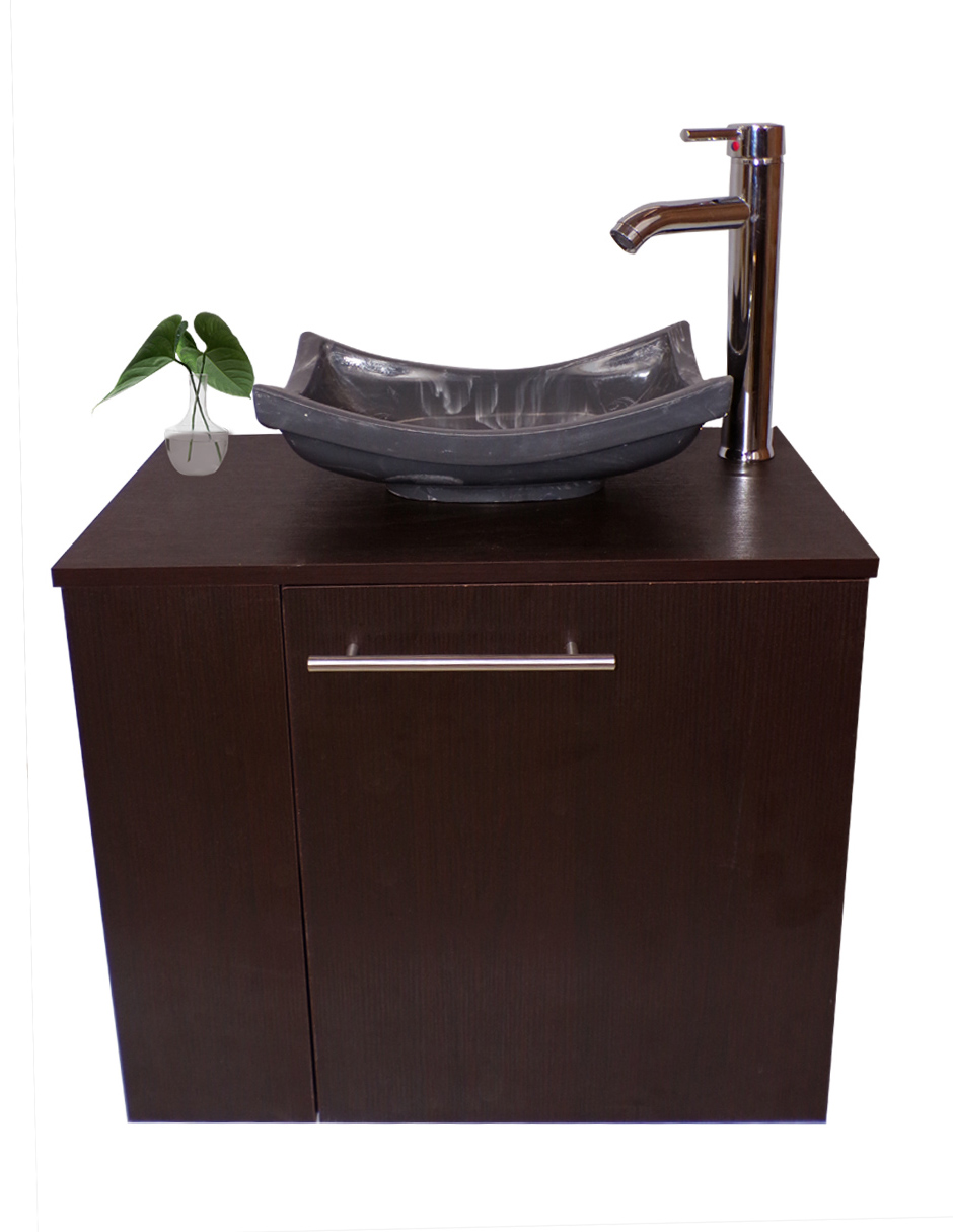 Foto 4 pulgar | Gabinete de Baño con Lavabo y Espejo Decorativo 60x50cm Vernier