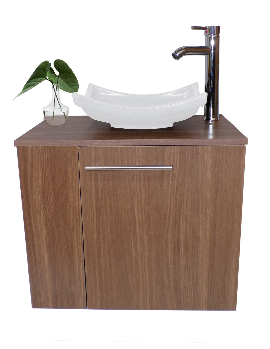 Foto 4 pulgar | Gabinete de Baño con Lavabo y Espejo Decorativo Vernier 60x50cm