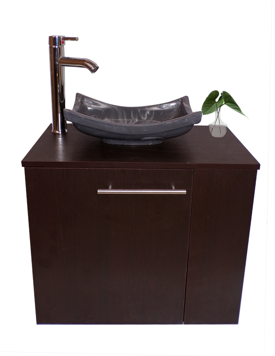 Foto 4 pulgar | Gabinete de Baño con Lavabo y Espejo Decorativo Vernier 60x50cm