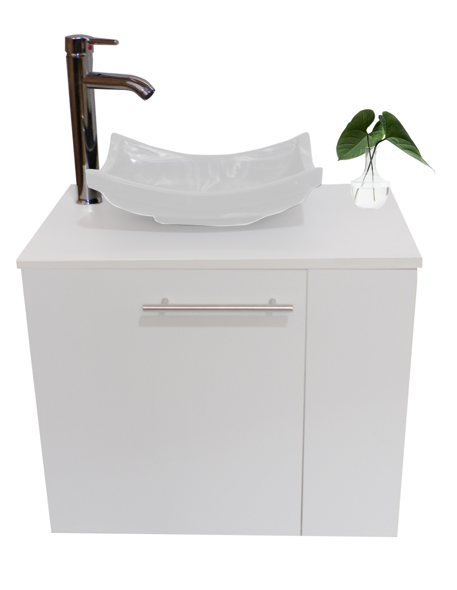 Foto 4 pulgar | Gabinete Para Baño Con Lavabo Y Espejo Decorativo 60x50cm