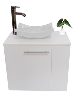 Foto 3 | Gabinete Para Baño Con Lavabo Y Espejo Decorativo 60x50cm