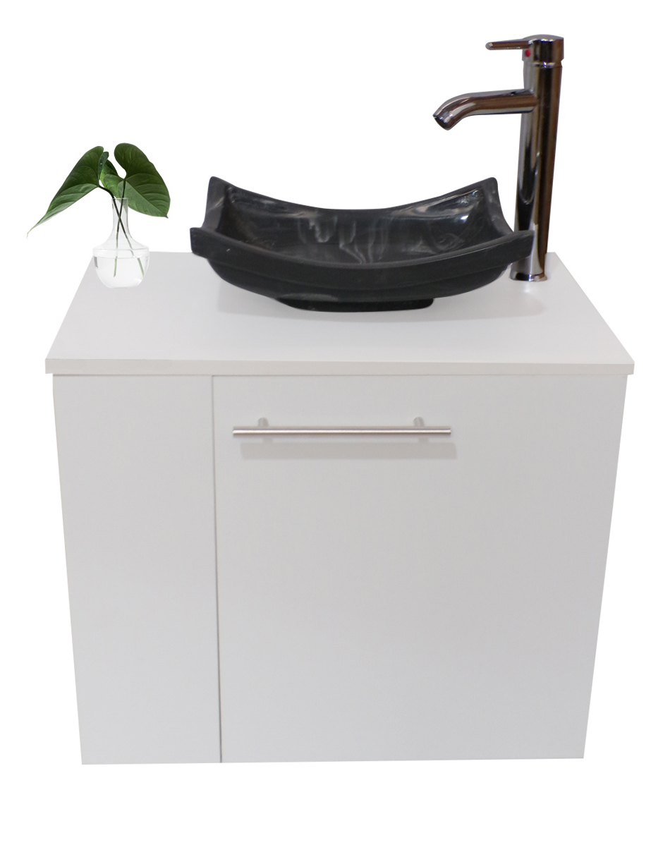 Foto 4 pulgar | Gabinete de Baño con Lavabo y Espejo Decorativo Vernier 60x50cm